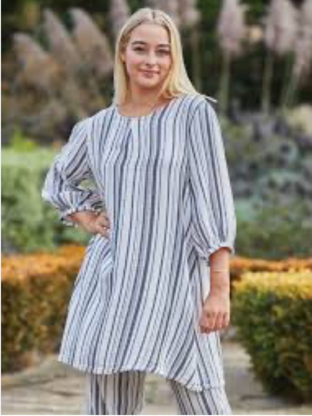 Bryn Walker Lucien Dress in Leche Striped Gauze Small